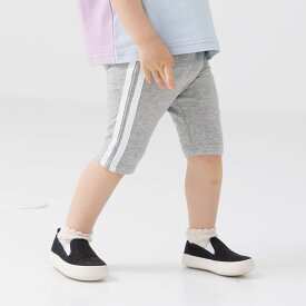 ゆうパケ送料無料 脇ライン 5分丈 レギンス ストレッチ キッズ 子供服 ベビー服 男の子 女の子 ボトムス 無地 スパッツ スポーツ ダンス chil2 チルツー 夏用 80 90 100 110cm [M便 1/2]
