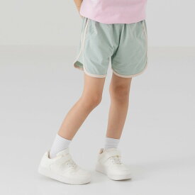 ゆうパケ送料無料 キッズ ショートパンツ 無地 子供服 ベビー服 女の子 パイピング ボトムス 綿100％ ポケット chil2 チルツー 夏服 スポーツ ダンス 80 90 100 110 120 130 140 150cm [M便 1/2]