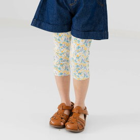 ゆうパケ送料無料 総柄 7分丈 レギンス キッズ パンツ 春夏用 女の子 子供服 ストレッチ ベビー服 柄 スパッツ ボトムス かわいい おしゃれ ダンス レギパン 夏服 chil2 チルツー 80 90 100 110 120 130 140cm [M便 1/2]