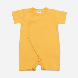 ゆうパケ送料無料 ロンパース カバーオール ミニ 半袖 新生児 ベビー服 無地 男の子 女の子 ユニ 子供服 赤ちゃん 前開き 全開き 天竺 綿100% お部屋着 肌着 出産祝い 春夏服 50-60 60-70cm [M便 1/2]
