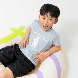 ゆうパケ送料無料 ラッシュガード キッズ 半袖 Tシャツ 速乾 子供用 水陸両用 ラグラン 男の子 かぶり UVカット 水着 紫外線対策 日焼け防止 水遊び着 フードなし 夏服 100 110 120 130 140cm [M便 1/2]