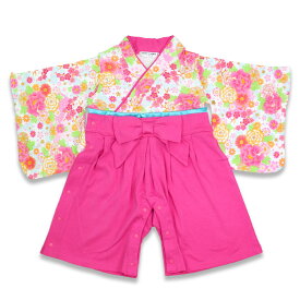 【在庫処分プライス】 袴 袴風 カバーオール ロンパース ベビー服 女の子 子供服 新生児 赤ちゃん 初節句 ひなまつり ひな祭り 衣装 着物 端午の節句 花柄 ラメ 全開き お食い初め お宮参り 一生餅 誕生日 入園式 七五三 出産祝い ギフト 春夏秋冬 chil2 60 70 80 90 95cm