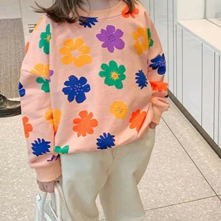 楽天市場】ロンT 花柄 キッズ 子ども Tシャツ 女の子 子供服 花柄 プル 