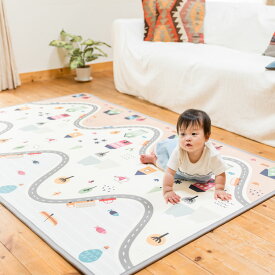 Myファーストプレイマット ベビーマット 200cm×120cm プレイマット ベビー マット 赤ちゃん 大きい 厚み 1cm EVA樹脂 安心 安全 防炎 かわいい リビング 寝室 子ども部屋 プレゼント ベビー用品 ベビーグッズ