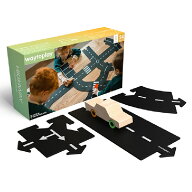 waytoplay ハイウェイ・ギフトセット ロードマットトイ ゴム 製 道路 玩具 セット おもちゃ 木の玩具 木…