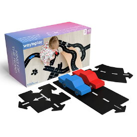 【ポイント5倍】waytoplay キングオブザロード・ギフトセット ロードマットトイ ゴム 製 道路 玩具 セット おもちゃ 木の玩具 木のおもちゃ 車 自動車 防水 男の子 女の子 子ども キッズ 誕生日 クリスマス プレゼント ギフト 贈り物