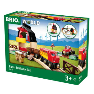 BRIO ファームレールセット木のおもちゃ 知育玩具 おもちゃ 3歳から 木製玩具 知育 玩具 ブリオ レール遊び 木のレール 汽車 線路 レール 牛 運搬 ワゴン 農場 木製 玩具 ごっこ遊び 室内 遊び