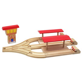 木のおもちゃ 3歳から moku TRAIN 3線ホーム+レールセット木製 木製玩具 木 玩具 木製レール 木のレール おもちゃ駅 ホーム 鉄道玩具 おもちゃ 電車おもちゃ 保育 オモチャ こども 子ども 子供 キッズ 男の子 男 誕生日 お祝い プレゼント 贈り物 ギフト