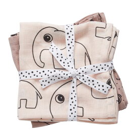 バープクロス コンツアー（2枚セット） パウダー おくるみ タオル 布 コットン DonebyDeer ダンバイディア 北欧 北欧雑貨 おもちゃ デンマーク 動物 ベビー 赤ちゃん 女の子 男の子 ギフト プレゼント 出産祝い+D12