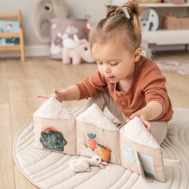 ラリーズホームソフトブック ラリーサンド 布絵本 布製 しかけ絵本 仕掛け 飛び出す DonebyDeer ダンバイディア 北欧 北欧雑貨 おもちゃ デンマーク 動物 知育玩具 ベビー 赤ちゃん 女の子 男の子 ギフト プレゼント 出産祝い