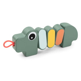 ツイスト＆ターントイ クロコグリーン DonebyDeer ダンバイディア 北欧 北欧雑貨 おもちゃ 知育玩具 デンマーク ポリエステル ゴム ファーストトイ 動物 ベビー 赤ちゃん 女の子 男の子 ギフト プレゼント 出産祝い