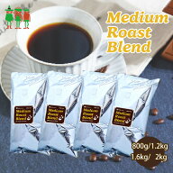 コーヒー コーヒー豆 2kg 送料無料 Medium Roast Blend ミディアムローストブレンド 400g×2袋 /400g×3…