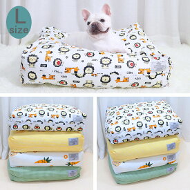インテリア 猫用 ペット ケンネル ＼＼送料無料／／ 快適 犬用 ベッド マット テディ プレゼント 犬用品 犬用ケンネル 小型犬 フリル 着脱式で洗えるドッグマット Lサイズ 贈り物 寝具 ペットグッズ
