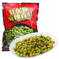 盛香珍 紅配緑 麻辣青豆　（ グリーンピース辛口味 ）青豆 お土産 台湾のスナック菓子 220g 中華物産 中…