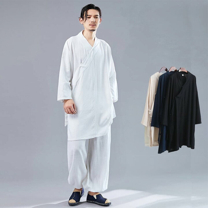楽天市場 チャイナ服 メンズ 男性用 チャイナ服上下 上下セット 斜め襟 セットアップ 中華風 民族衣装 漢服 道服 道衣 送料無料 チャイナカジュアル 楽天市場店