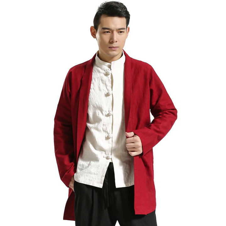 楽天市場】チャイナ服 メンズ シャツ 羽織 男性用 カーディガン 