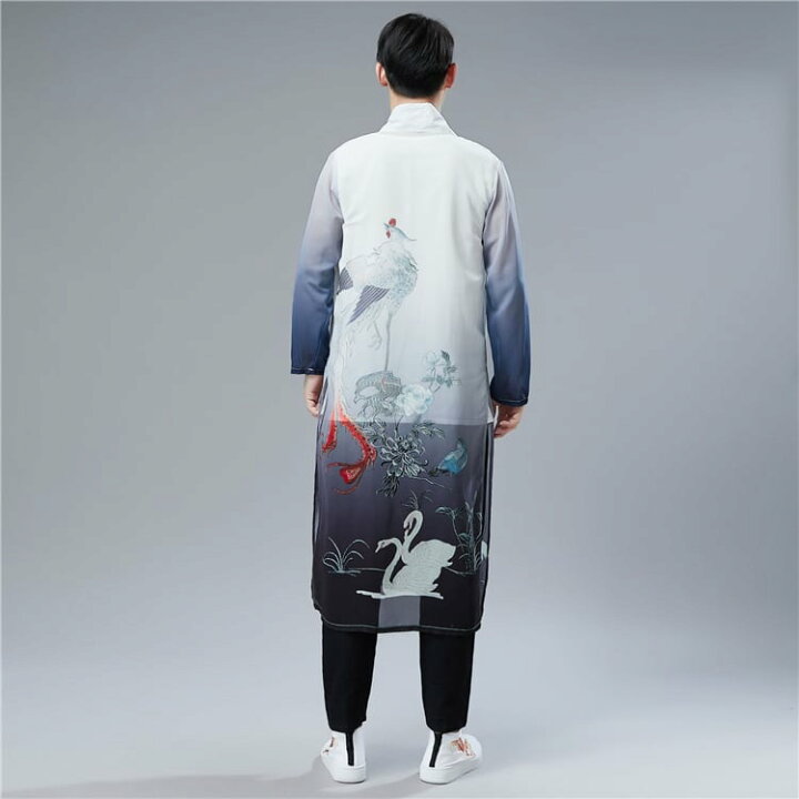 楽天市場】チャイナ服 メンズ 男性用 チャイナジャケット 羽織 ロング 