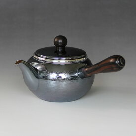 【月間優良ショップ受賞】 一守堂 黒檀取っ手ツマミ　横手急須200cc R0111 /銀瓶 茶器 茶道具/バレンタイン is