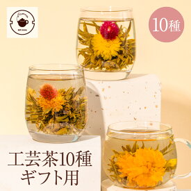 母の日 プレゼント ギフト 母の日 2024 カーネーション 花 咲く 花茶 工芸茶10種 詰め合わせ ギフト フラワー ジャスミン茶 テーブルフラワー プチ受験 卒業祝い 入学祝い 卒業式 プチギフト 送料無料