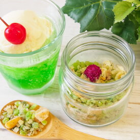 食べるフルーツティー・クリームソーダ150g ドライメロン キウイ パイン ネトル ノンカフェイン アイスティー フレーバーティー トッピング メロンソーダ フロート