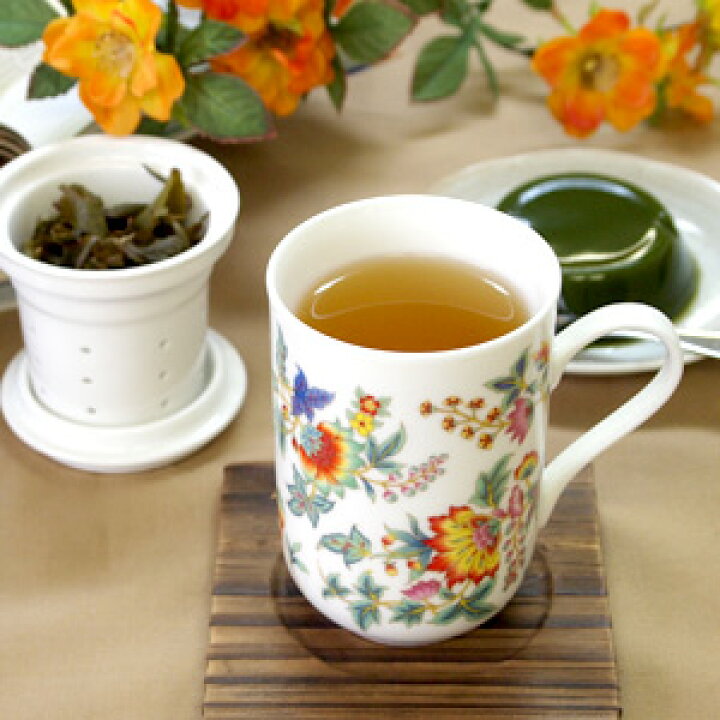 楽天市場 茶こし付きマグカップ 吉祥花 台湾茶器 彩香 お茶 ハーブ 花材 ギフト