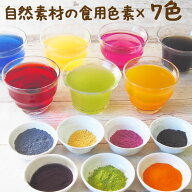 食紅 セット ナチュラルカラーパウダー スティック 1699円~ 着色料 粉末 食用色素 7色セット 赤 紫 黄 橙…