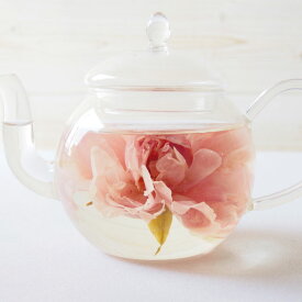 まるごと1輪ローズティー 薔薇茶 飲む香水 口臭ケア ローズの香り ティーポット プレゼント 誕生日 お祝い お礼 送料無料 花 実用的 花 飲み物 中国茶 花 花茶 フラワーティー ガラスティーポット付き ドライローズ ドライフラワー バラ茶 ローズティー ハーブ ハーブティー