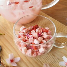 食べるフルーツティー・さくら150g 桜 フルーツティー 食べられるお茶 ドライフルーツティー ハーブティー 花茶 杏仁茶 ブレンドティー 美容ティー ギフト おしゃれ ティータイム ノンカフェイン さくら茶 春限定 彩香