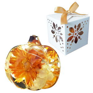 イルミネーション クリスタルハーバリウム LEDライト クリスマスツリー ハロウィン ジャックオーランタン おしゃれ インテリア 雑貨 ギフト プレゼント 花 ライトアップ 手作り 透明 置物 玄