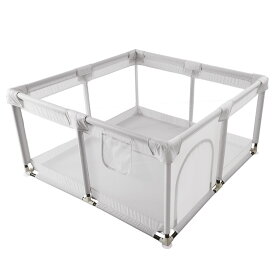 【ポイント5倍！〜1/16 01:59まで】 ベビーサークル メッシュ 小さい 持ち運び 120cm×120cm ボールプール 中が見える 省スペース コンパクト プレイヤード プレイペン 組み立て簡単 ちゃいなび アンジュスマイル 吸盤付き ファスナー入り口