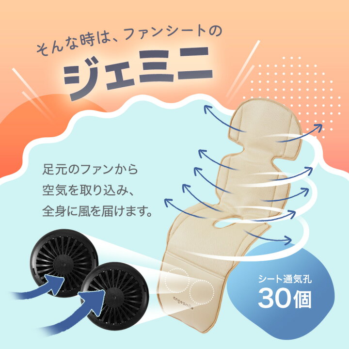 楽天1位 保冷剤4個付き Dダブルファン搭載 ツイン ファンシート ベビーカーシート メッシュ ベビーカー 扇風機 暑さ対策 チャイルドシート 赤ちゃん ベビー 熱中症対策 夏用 USB電源 ちゃいなび アンジュスマイル 医療機器と育児グッズのちゃいなび