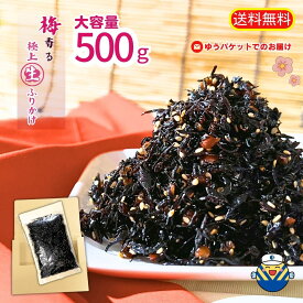 【期間限定15％ OFF7/19 20:00～7/26 1:59】梅ひじき たっぷり500g 送料無料 ゆうパケットでお届け ご飯のお供 ひじきご飯 おにぎりの具 料理のトッピング かりかり食感の梅 しっとり食感のひじき 業務用サイズ 大容量 熱中症対策 自家需要 お通し オカベ お買い物マラソン