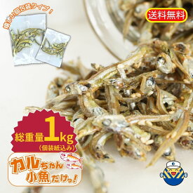 ★大容量1kg（風袋込）★カルちゃん小魚 だけ★小分けが嬉しい★約175袋入り★ 送料無料★ 自社工場直送だから安心♪ 毎日食べるおさかな習慣 小分け包装 おやつ お茶うけ 珍味 カルシウム おつまみ まとめ買い