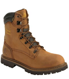 55069 チペワ CHIPPEWA　8"メンズ ブラウン ウォータープルーフ スチールトゥ レースアップブーツ6/MYF