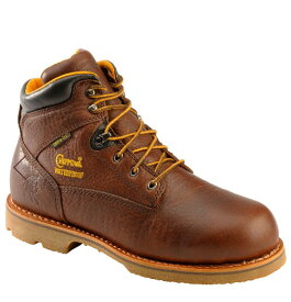 72125 チペワ CHIPPEWA　6"メンズ ブラウン ウォータープルーフ レースアップブーツ6/MYF