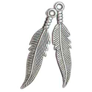 �yUSA���A���ztandy LEATHER�� ���U�[�N���t�g�ޗ� �v ���� ���� �H�ё���1�y�A�@Feather Embellishments-Silver Plated 1 Pair 7035-02�A7036-01�y�������� �ʔ́z