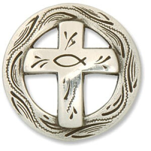 yUSAAztandy LEATHER U[Ntgޗ v   NX`NXR` 1@Christian Cross Concho 1-1/4" (3.2 cm) 7180-05y ʔ́z
