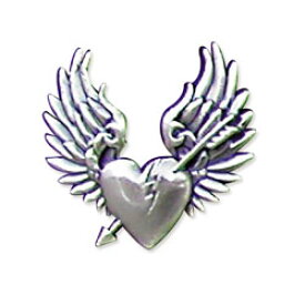 【USA直輸入】tandy LEATHER製 レザークラフト材料 革 道具 金具 ブロークンハートコンチョ サイズ：32mm 1個入　Broken Heart Concho 1-1/4" (3.2 cm) x 1-1/8"　71504-01 【送料無料 通販】