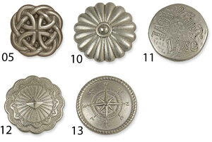 (#18)1265-05_10_11_12_13�@�f�U�C���{�^�� �z�b�N �����a1.9cm�@1���i�f�U�C��5��ށj �^���f�B ���U�[�@tandy LEATHER���yUSA���A���z