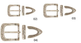 A9J)7861-02_03_04 ララミーバックルセット ベルト巾3種類(25、32、38mm)　カラー：アンティークシルバー　1セット入　タンディレザー　tandy LEATHER製【USA直輸入】
