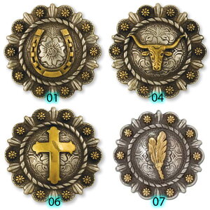 yUSAAztandy LEATHER U[Ntgޗ v   [vhx[EhR` 1@Roped Berry Round Conchos with Center Motif@7430- fUC4ށy ʔ́z