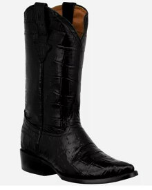 ELP67 エルプレジデンテ El Presidente　12"メンズ ブラック エンボス加工 フルクロコダイル ベリー ウエスタンブーツ6/MYF