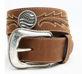 ジャスティン 【JUSTIN】C13999 　アメリカUSAフラッグコンチョ　ウエスタンベルト