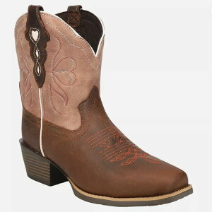 【6/OL9511】ジャスティン JUSTIN レディース チェリー アンクル ウエスタンブーツ サイズ6B(23-23.5CM)