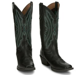 【7/AUGY2876】ジャスティン JUSTIN　レディース 　ミッドナイト　スクエア　ブラック　ショート　ウエスタンブーツ