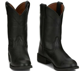 【7/AUSE7700】ジャスティン JUSTIN　レディース 　ブレイン　ブラック　ワーク　ウエスタンブーツ