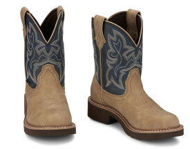 【7/AUGY9550】ジャスティン JUSTIN　レディース ジプシー　シリーズ　ケイ　エンブロイデド　ショート　ウエスタンブーツ