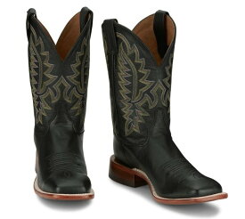 【BR387】ジャスティン JUSTIN 　ポストン　ブラック　ウエスタン　ブーツ　6/A