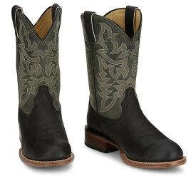 【6/AUFN7304】ジャスティン　JUSTIN　メンズ ディスコマン　ミッドナイト　ブラック　　ウエスタンブーツ