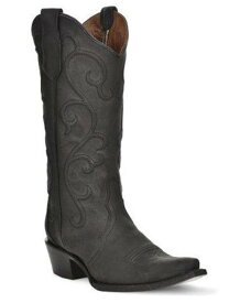 L6012) Circle G by Corral コーラル レディス　エンボスブラック　カウボーイ ブーツ 6/JL